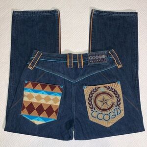 COOGI Vintage Embroidered & Embellished Denim Blue Jeans, Men’s 38
Waist